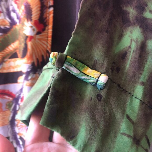 Citron Santa Monica Asian Print 3/4 Sleeve Blouse size S Tunic - Picture 2 of 7